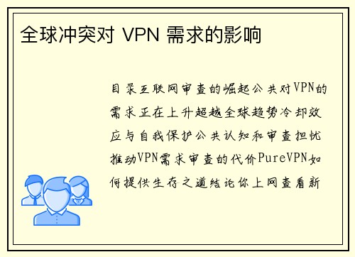 全球冲突对 VPN 需求的影响 